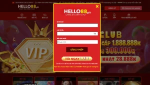 Đăng nhập Hello88 cần phải nhập liệu đầy đủ các thông tin